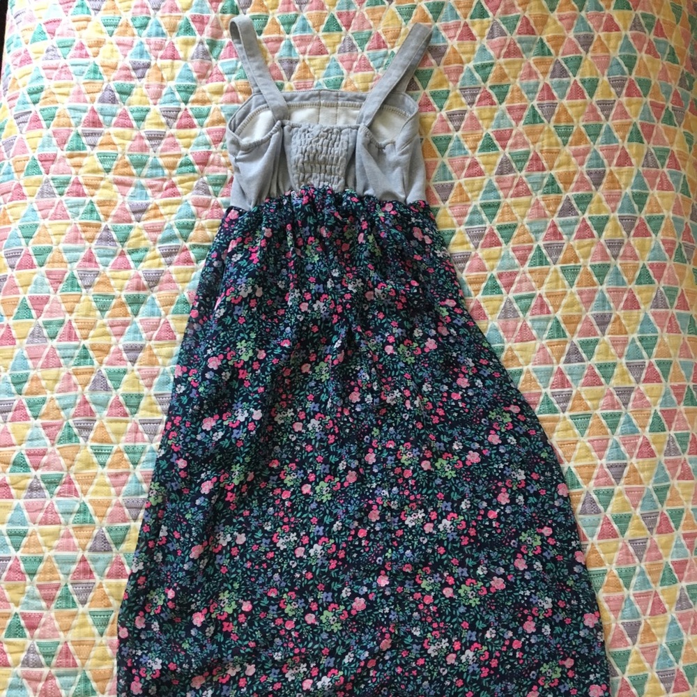 Cherokee girls floral and denim dress - Picture 2 of 5